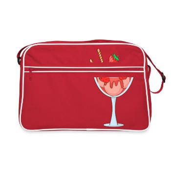 Ice cream ice cream ice cream ice cream ball ice cream sundae - Retro Bag - red/white - Front