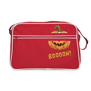 Halloween-Pumpkin - Retro Tasche - Rot/Weiß - Vorne
