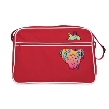 Grime coeur - Sac Retro - rouge/blanc - Devant