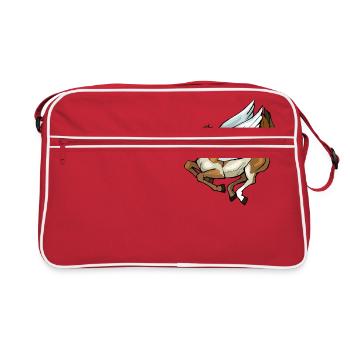Pegasus - Retro Tasche - Rot/Weiß - Vorne