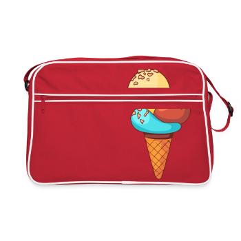 Ice cream ice cream ice cream ice cream ball ice cream sundae - Retro Bag - red/white - Front