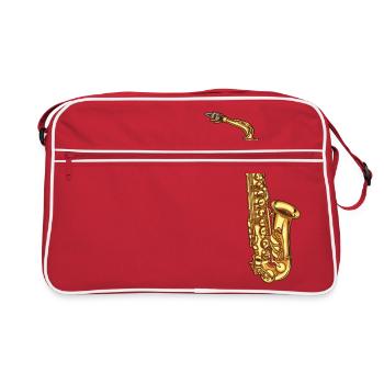 Saxophone saxophone - Retro Bag - red/white - Front