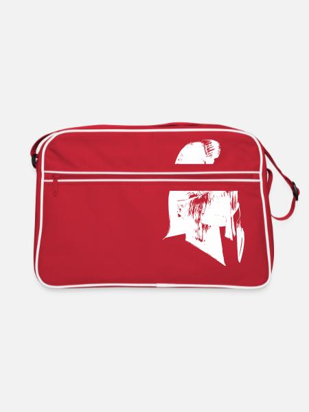 Roman helmet - Retro Bag - red/white - Front