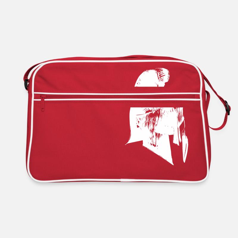 Casque romain - Sac Retro - rouge/blanc