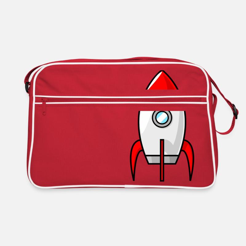 Rocket Rocket Space Shuttle UFO Spacecraft Moon Retro Bag