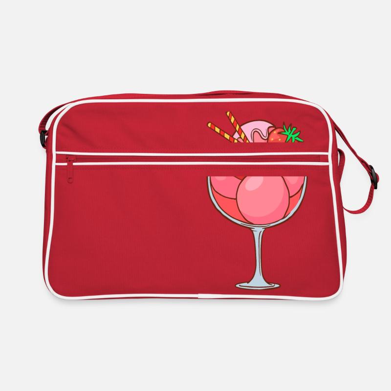 Crème glacée, crème glacée, crème glacée, crème glacée, boule, crème glacée, sundae Sac Retro