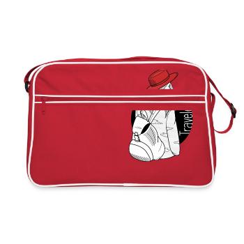 Voyageur - Sac Retro - rouge/blanc - Devant