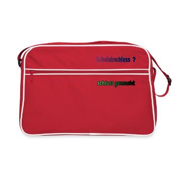 Schulabschluss ? - Retro Tasche - Rot/Weiß - Vorne