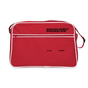 Chemise de confidentialité - Sac Retro - rouge/blanc - Devant
