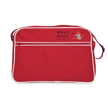 What does the fox say? - Retro Bag - red/white - Front