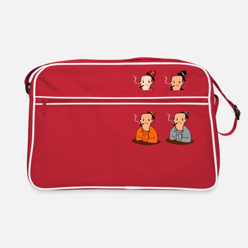 4 Kartenspieler. Geschenkidee Retro Tasche