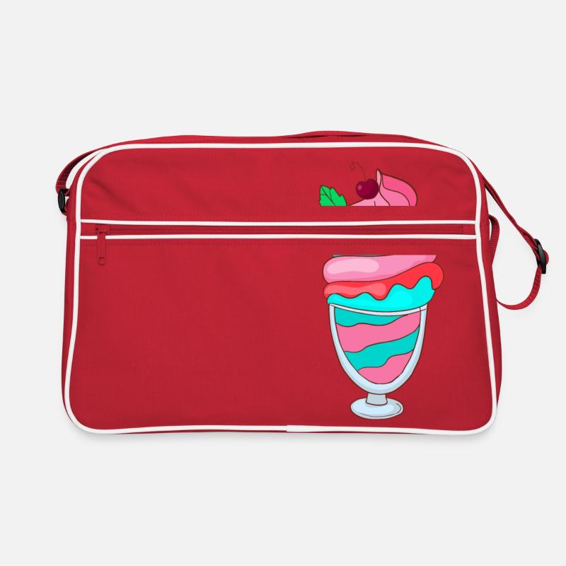 Crème glacée, crème glacée, crème glacée, crème glacée, boule, crème glacée, sundae Sac Retro