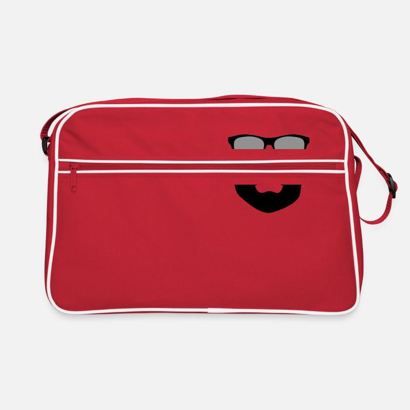 Man mit sonnenbrille - Retro Tasche - Rot/Weiß