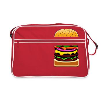 Votre burger préféré - Sac Retro - rouge/blanc - Devant
