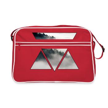 Triangle Fog and Forest - Retro Bag - red/white - Front