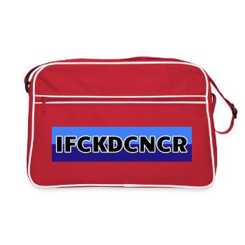 I FUCKED CANCER - Banner Blaa - Retro Bag - red/white - Front