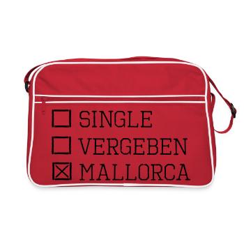 Mallorca single party holiday funny saying - Retro Bag - red/white - Front
