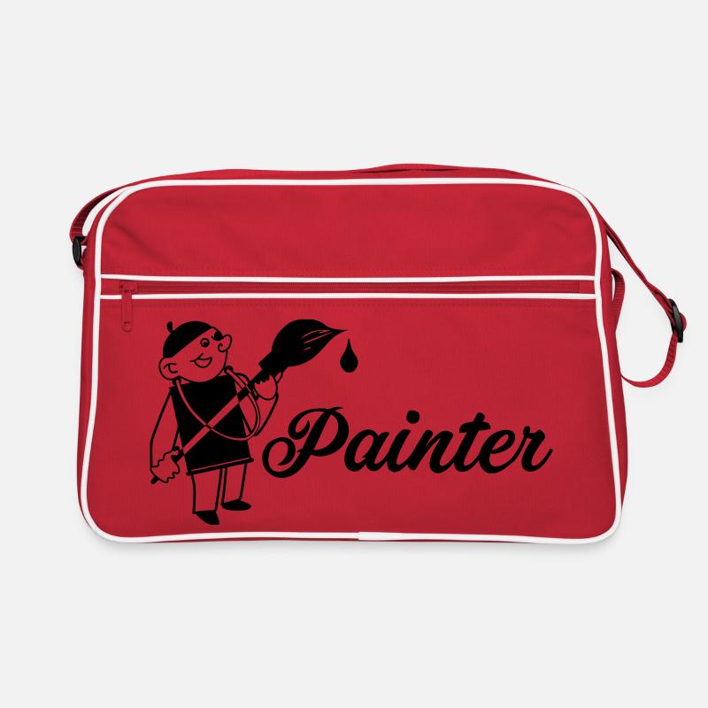 Painter with brush text painter Retro Bag
