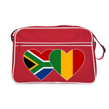 Afrique du Sud Mali Drapeau Coeur - Sac Retro - rouge/blanc - Devant