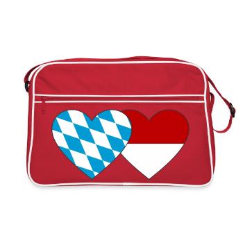 Bayern Monaco Flag Heart - Retro Bag - red/white - Front