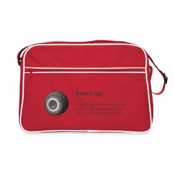 Scotch Egg Dictionary Art Tee - Retro Bag - red/white - Front