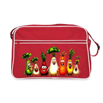 légumes - Sac Retro - rouge/blanc - Devant