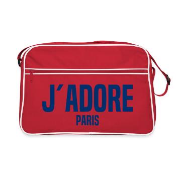 J’Adore Paris - J’aime Paris - France - Frankreich - Sac Retro - rouge/blanc - Devant