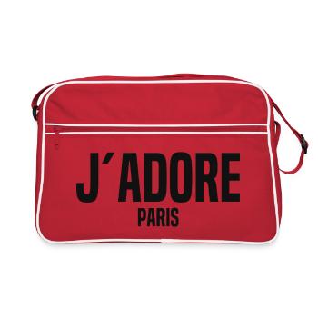 J’Adore Paris - J’aime Paris - France - Frankreich - Sac Retro - rouge/blanc - Devant