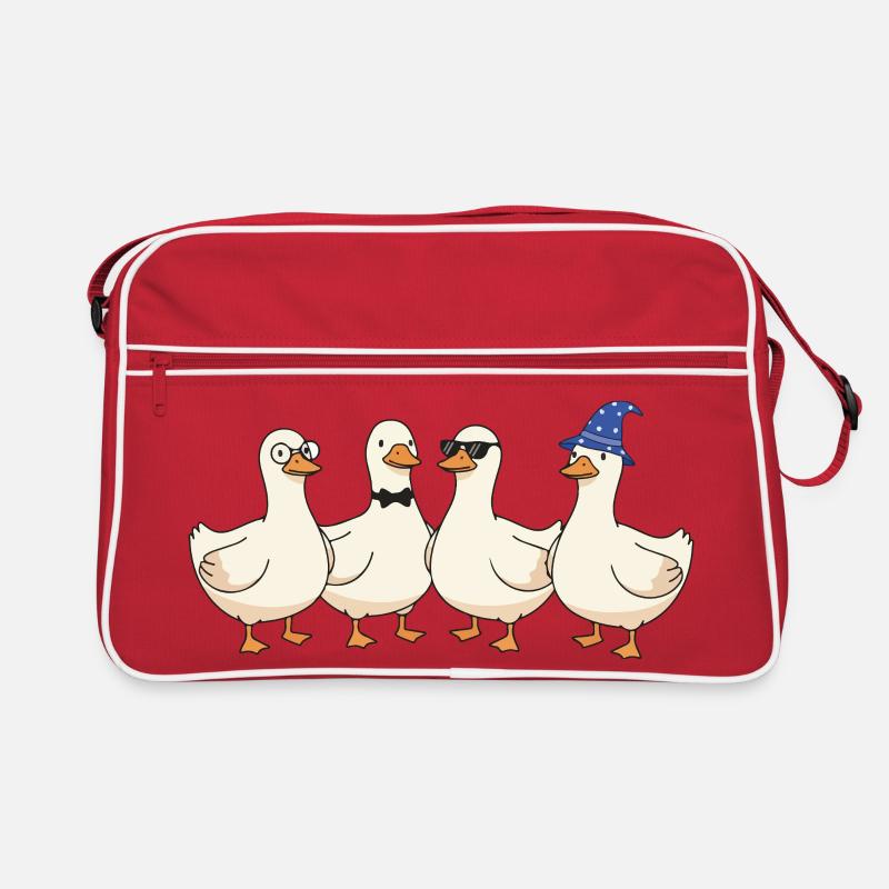 Quakquartett mit Stil Retro Tasche