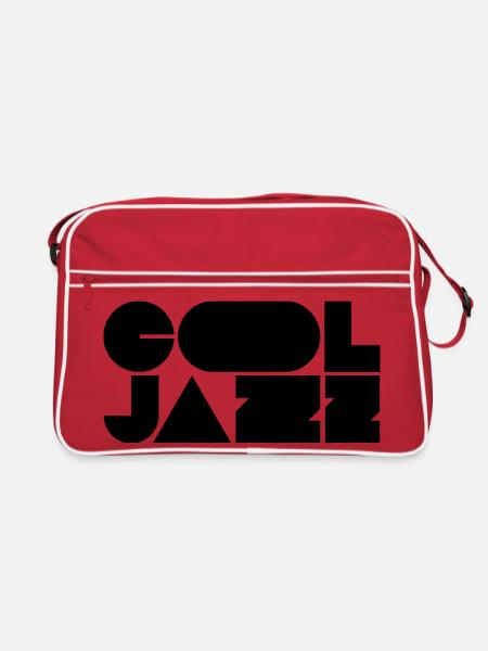 Kühnes, cooles Jazz-Logo-Design - Retro Tasche - Rot/Weiß - Vorne