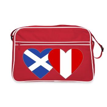 Écosse Drapeau du Pérou Cœur - Sac Retro - rouge/blanc - Devant