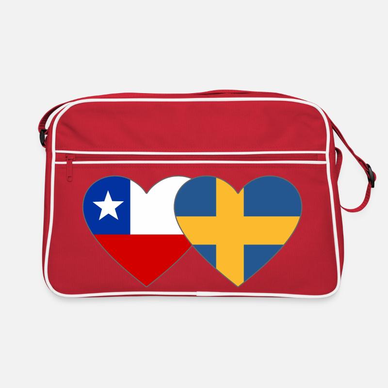 Cœur du drapeau Chili Suède Sac Retro