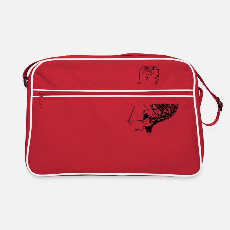 Horn - Retro Tasche - Rot/Weiß