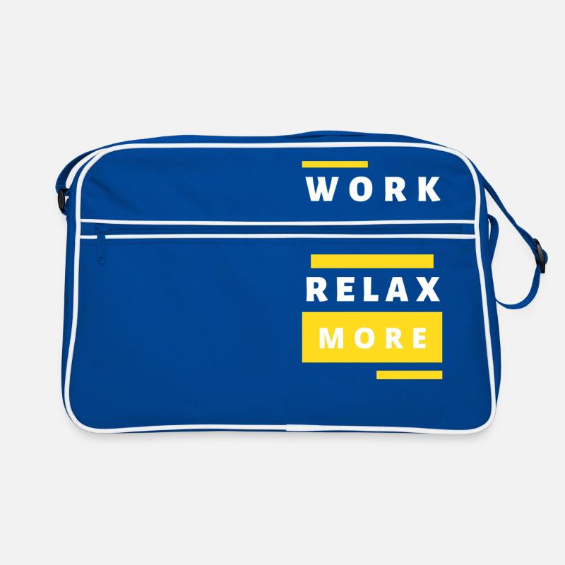 Work Less Relax More Retro Bag