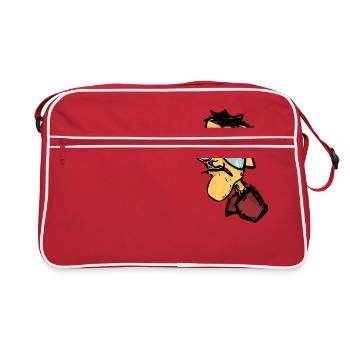 Old dude - Retro Bag - red/white - Front