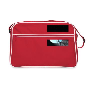 Astronaute dans les deux sphères - Sac Retro - rouge/blanc - Devant
