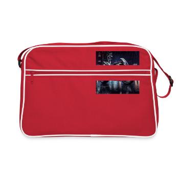 Motorcycle Digital Art - Retro Bag - red/white - Front