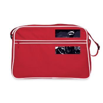 Dessin au crayon de moto - Sac Retro - rouge/blanc - Devant