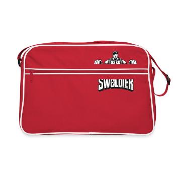 Swoldier, muskulöser, im Army-Stil - Retro Tasche - Rot/Weiß - Vorne