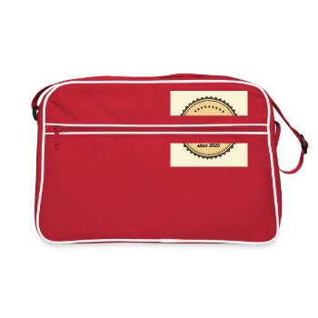 Flux Dev A worn retroinspired logo papa since 2025 - Retro Tasche - Rot/Weiß - Vorne