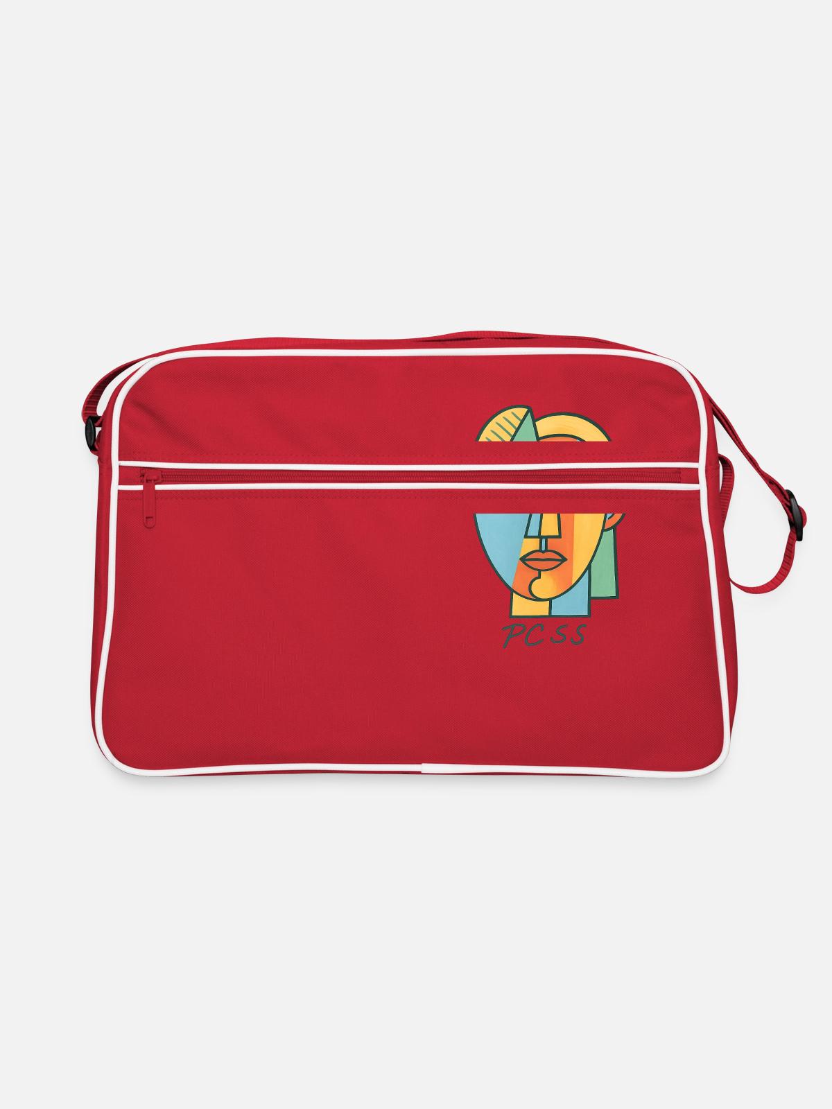 PCSS - Retro Tasche - Rot/Weiß - Vorne