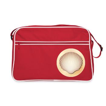 Shell (sand, round) - Retro Bag - red/white - Front