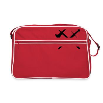 Épée et hache - Sac Retro - rouge/blanc - Devant
