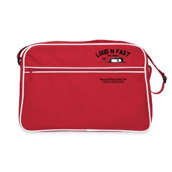 LOUD’N FAST OLD SCHOOL SERVICE REPAIR WASHING - Sac Retro - rouge/blanc - Devant