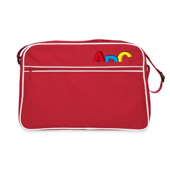 Motif ABC, idéal pour la scolarisation précoce - Sac Retro - rouge/blanc - Devant
