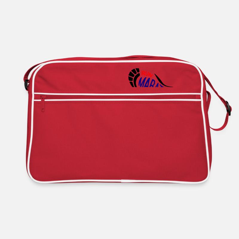 Marathon - Retro Tasche - Rot/Weiß
