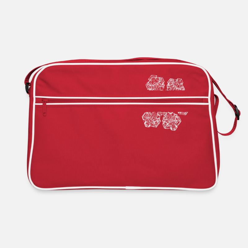 snowflake 10 white - Retro Tasche - Rot/Weiß
