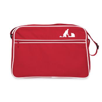 The Walking Dad - Retro Tasche - Rot/Weiß - Vorne