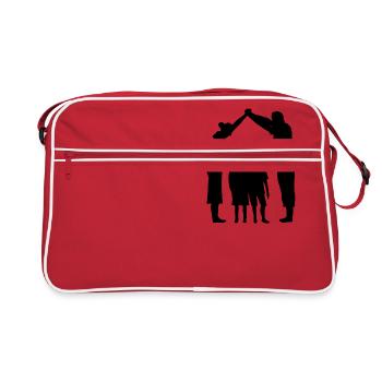 Familie - Retro Tasche - Rot/Weiß - Vorne