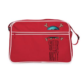SufferTheNasty [00110001] - Retro Bag - red/white - Front